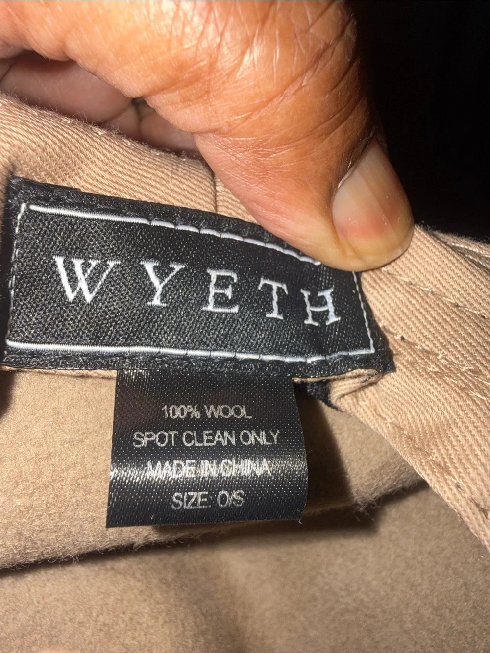 Wyeth by Todd Magill Wide-Brim Felt Hat in Tan with Patterned Band